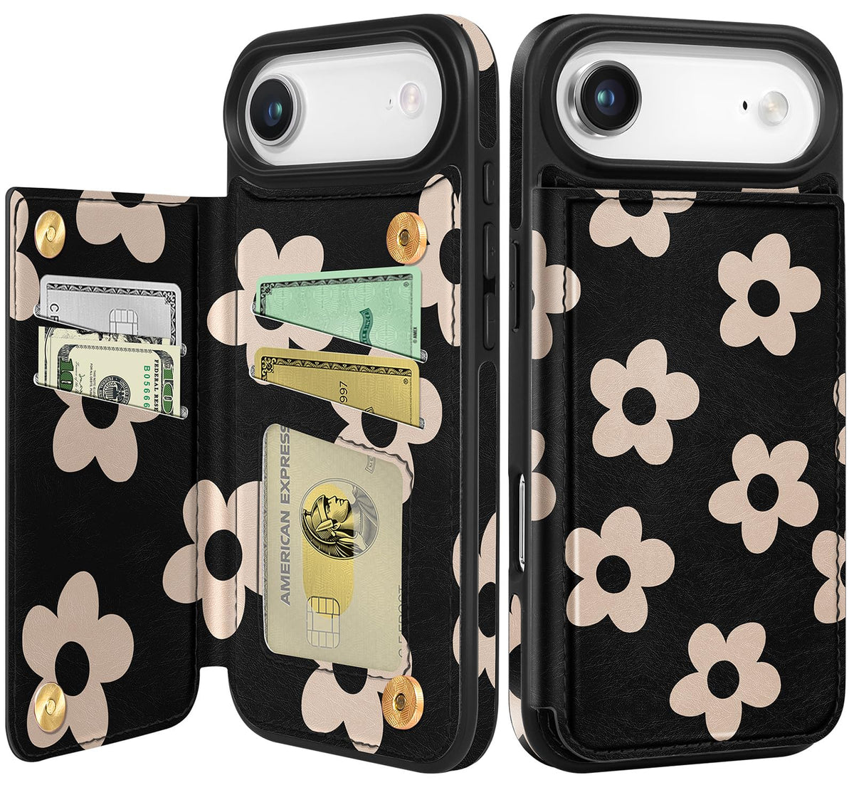 Shorogyt Compatible with iPhone 17 Pro Max Wallet Case with Card Holder - Cute Dog Lover Design Kickstand for Magnetic Clasp Back Flip Folio Leather Phone Covers for Women Men Girls