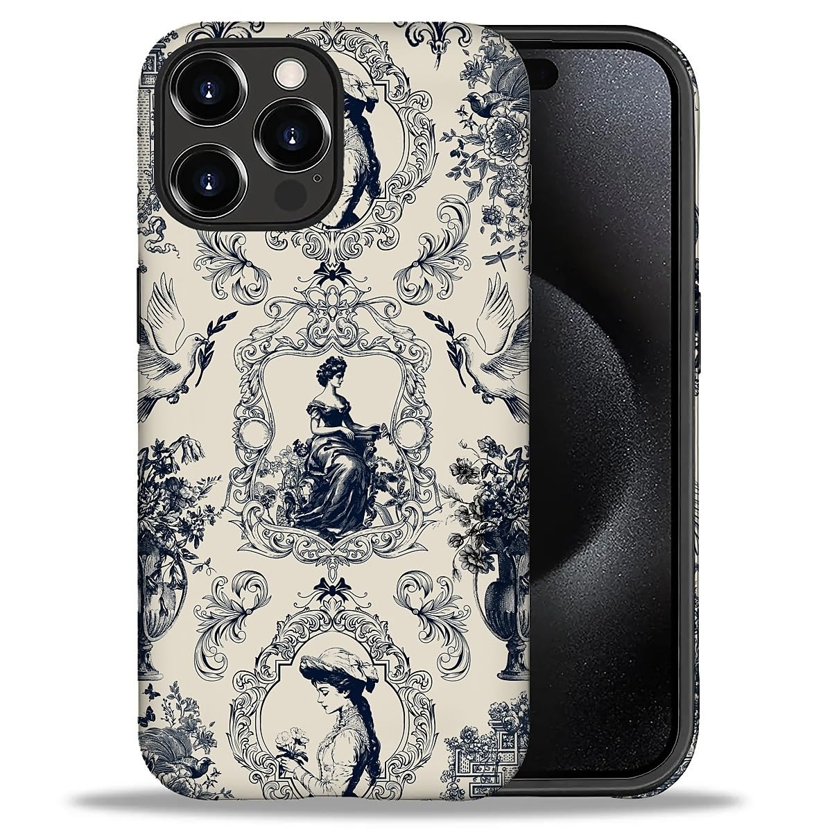 CARLOCA Case for iPhone 16 Pro,Vintage Cat Animal Pet Lover Collage Design Hybrid Dual Protection Soft TPU + Hard PC, Shockproof & Anti-Scratch Cover Men Women Stylish Protective Phone Case