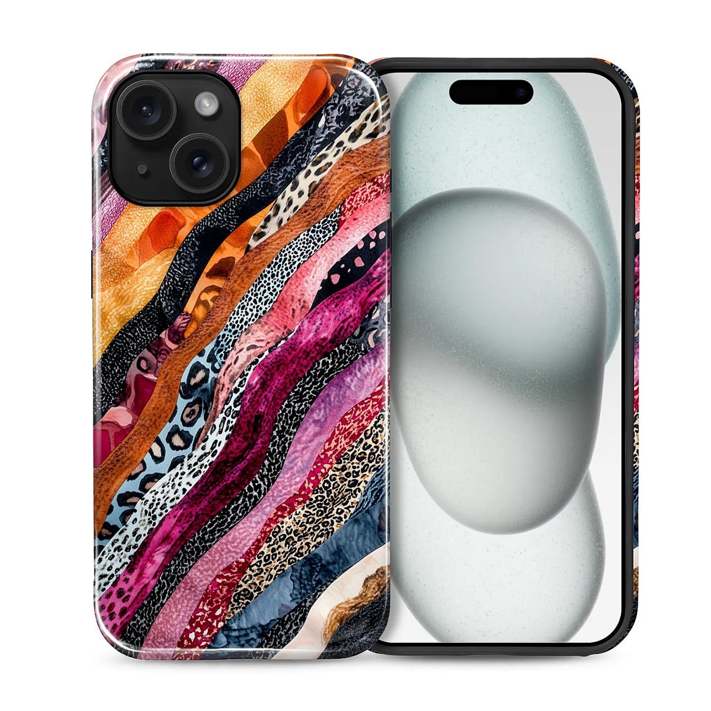 Compatible with iPhone 13 14 Case, Hybrid 2-Layer Case Shockproof Anti-Scratch for Girl Women Boy Men, Plant Collection for iPhone 13 14