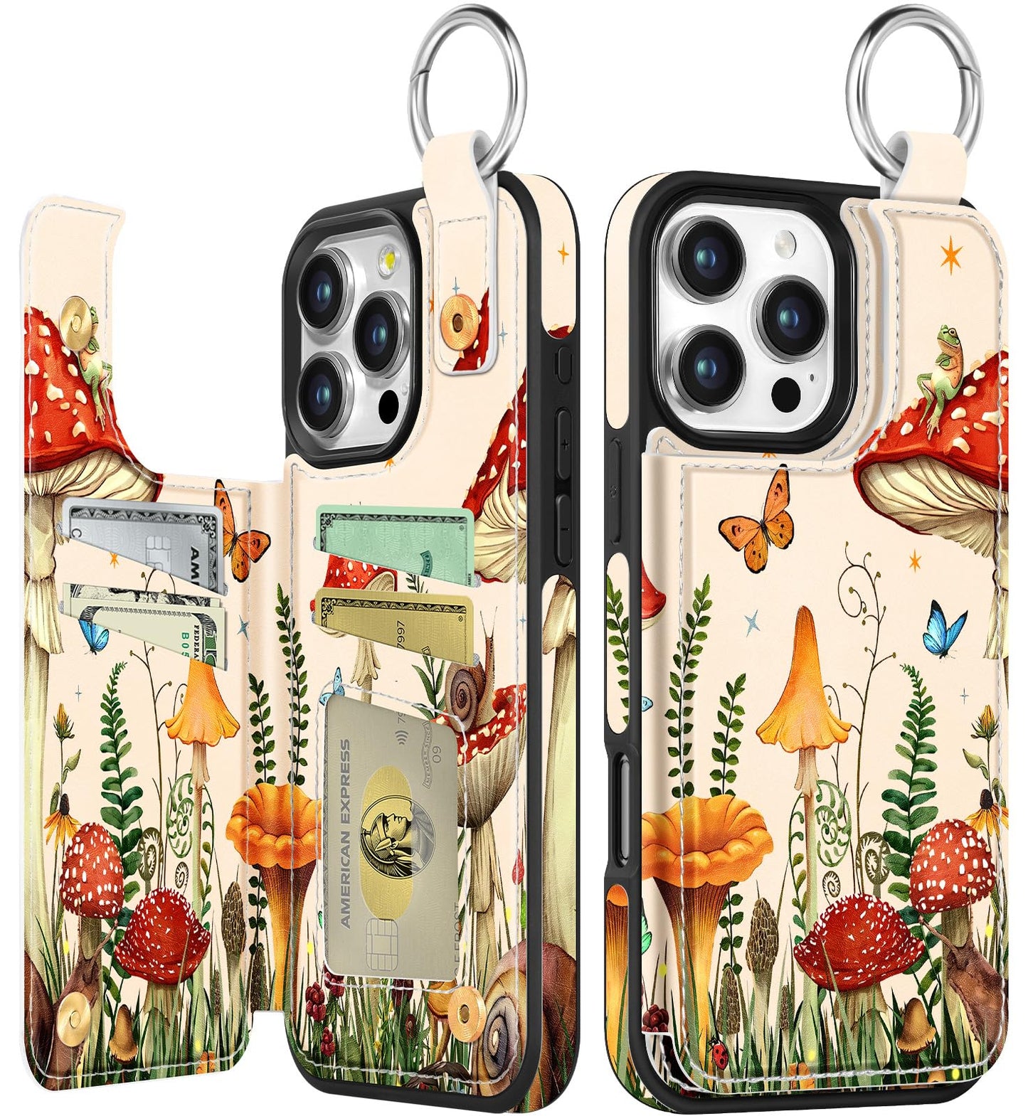 Shorogyt Compatible with iPhone 17 Pro Max Wallet Case with Card Holder - Cute Dog Lover Design Kickstand for Magnetic Clasp Back Flip Folio Leather Phone Covers for Women Men Girls
