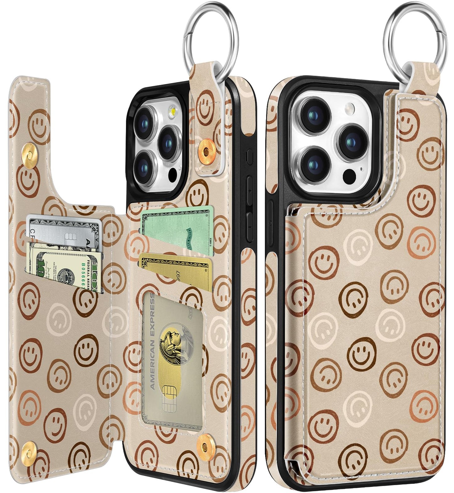 Shorogyt Compatible with iPhone 17 Pro Max Wallet Case with Card Holder - Cute Dog Lover Design Kickstand for Magnetic Clasp Back Flip Folio Leather Phone Covers for Women Men Girls