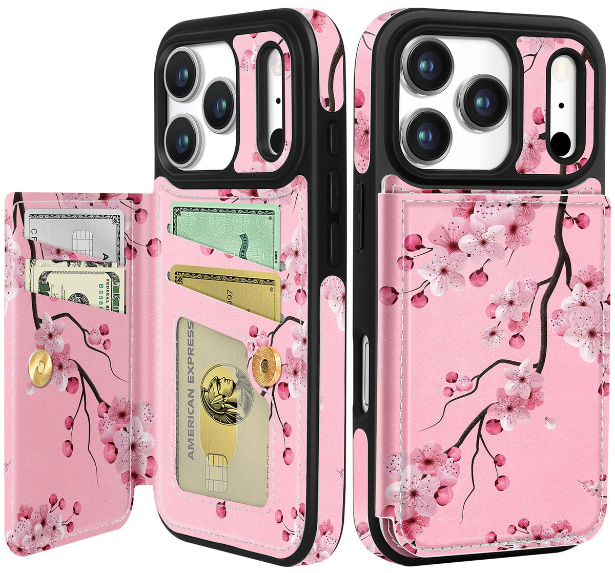 Shorogyt Compatible with iPhone 17 Pro Max Wallet Case with Card Holder - Cute Dog Lover Design Kickstand for Magnetic Clasp Back Flip Folio Leather Phone Covers for Women Men Girls