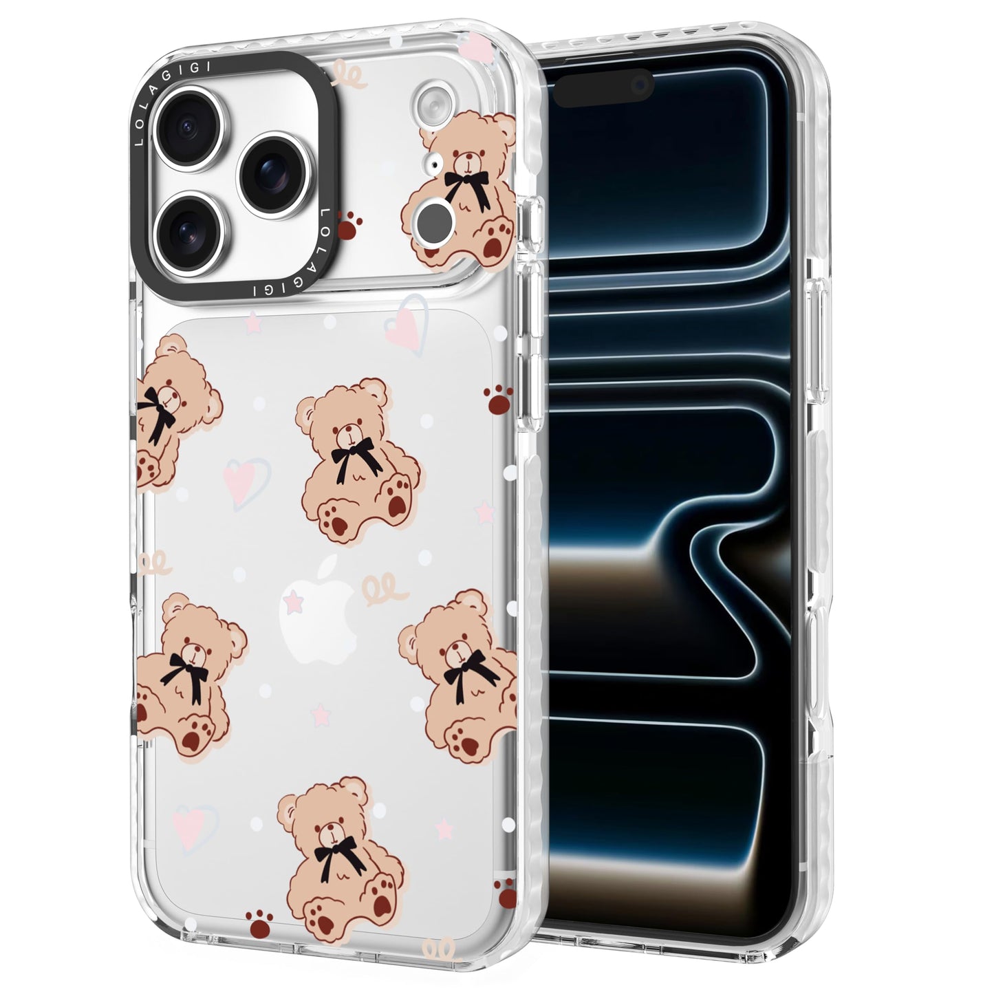 Case for iPhone 16 Pro Max Purple Cute Puppy Dog Animal Print | Kawaii Aesthetic Girly Design, Supports Wireless Charging, Shockproof Protection Soft TPU Phone Cover, 6.9"