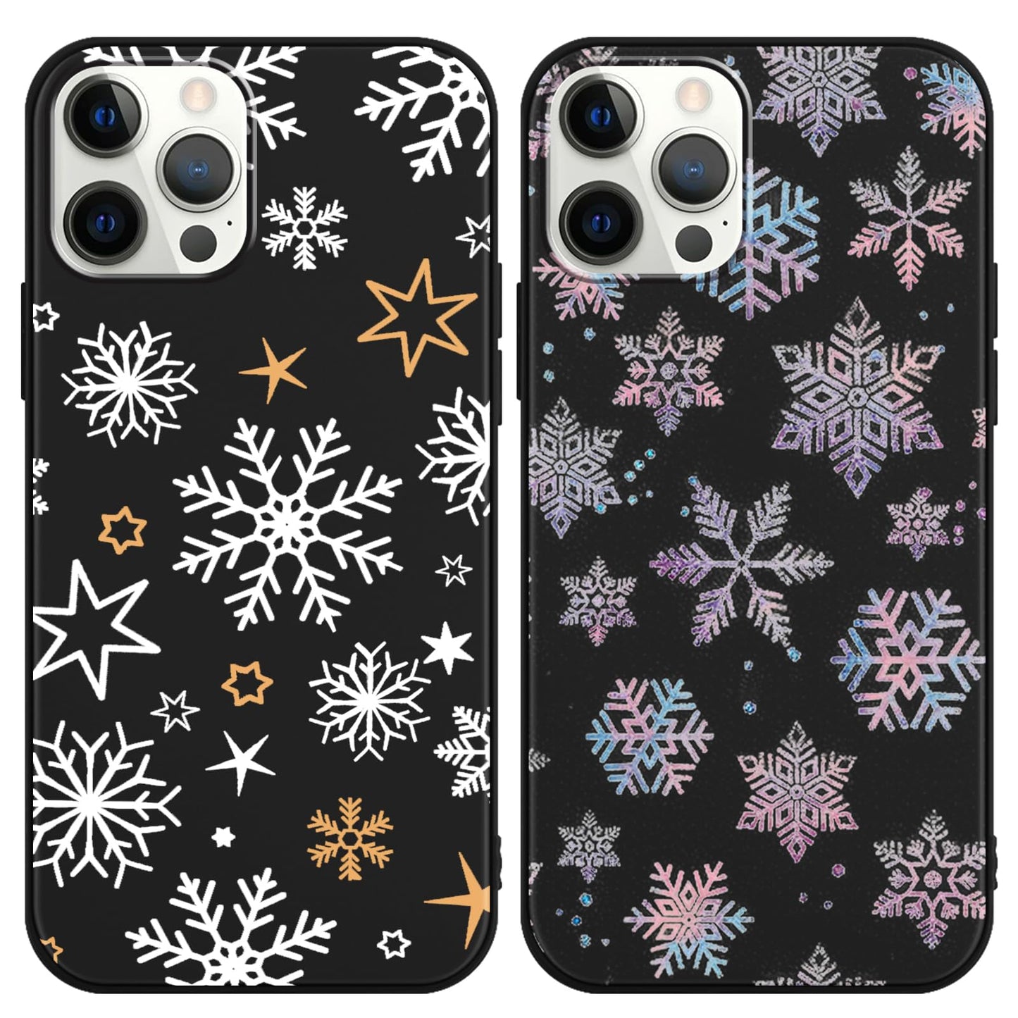 2 Pack Christmas Phone Case for iPhone 16 6.1'', Cute Christmas Tree Pattern Gifts Case with Gingerbread Canes Design Soft TPU Anti-Fall Protective Slim Shockproof Cover for Girl Women Men