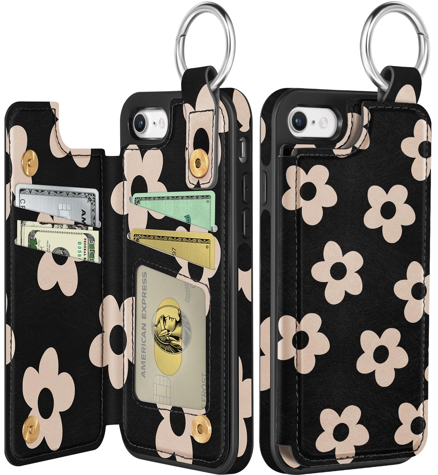 Shorogyt Compatible with iPhone 17 Pro Max Wallet Case with Card Holder - Cute Dog Lover Design Kickstand for Magnetic Clasp Back Flip Folio Leather Phone Covers for Women Men Girls