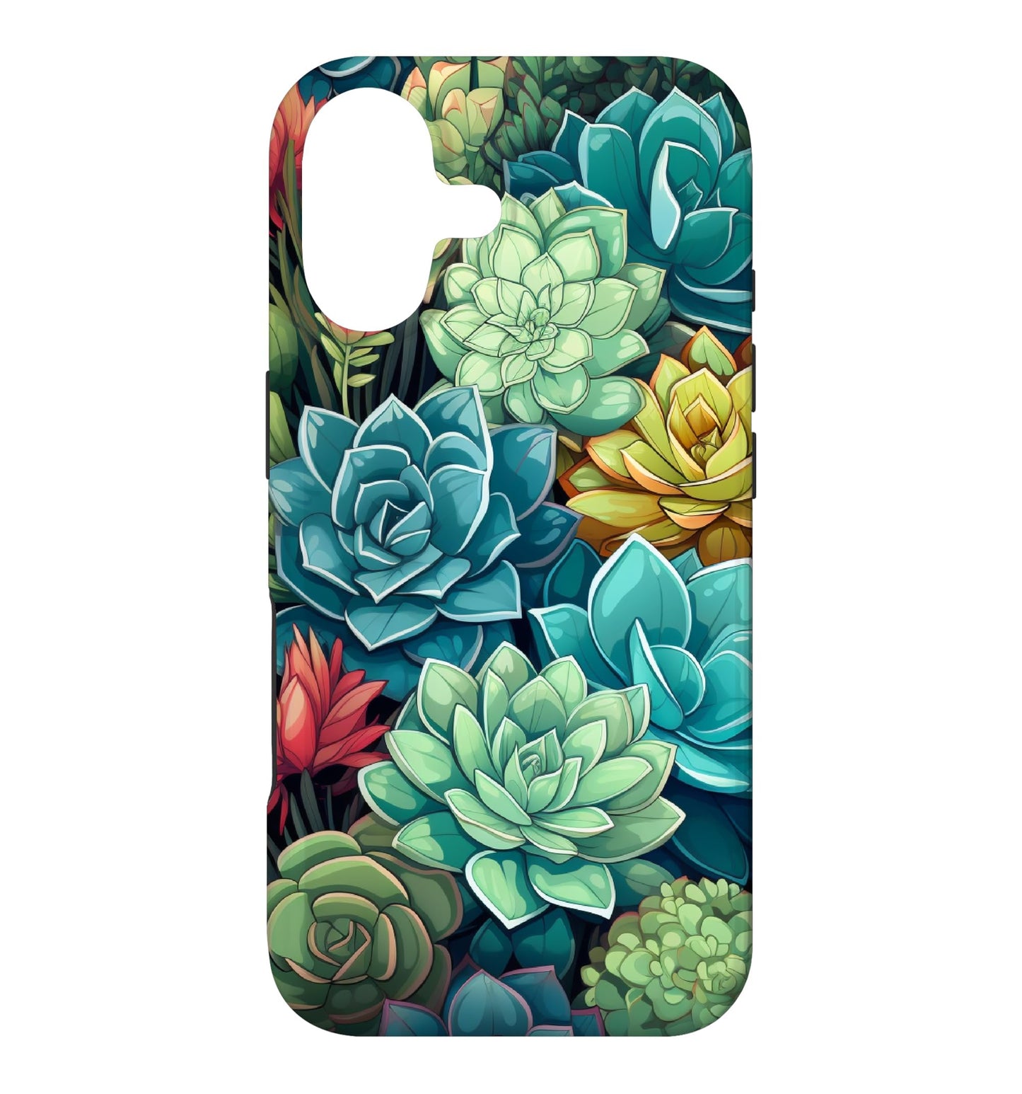 Succulent Plant Botanical Green Floral Pattern Flower Cactus Case for iPhone Air