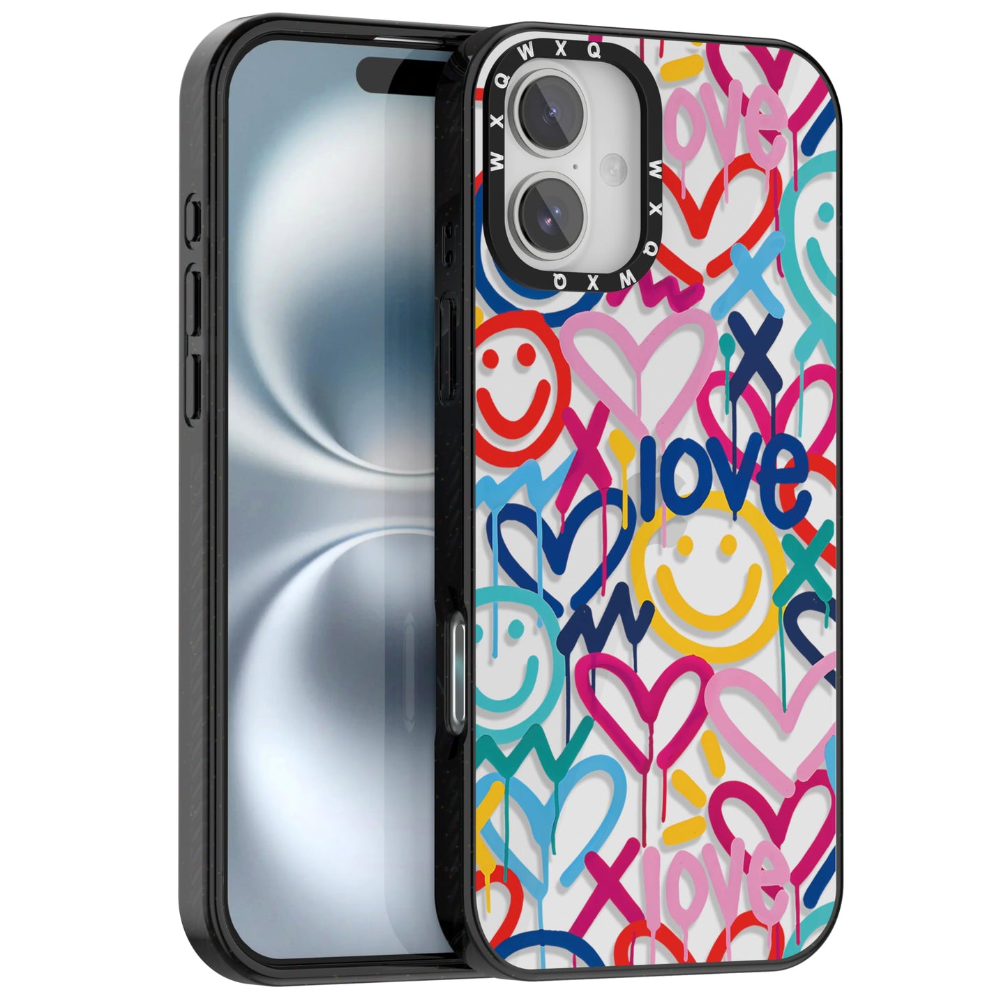 for iPhone 16 pro max Graffiti of Cartoon Animal Clear Phone Case | TPU+PC Premium Painted Anti-Drop Phone Case Superior Shock Absorption Military-Grade Drop Protection cover
