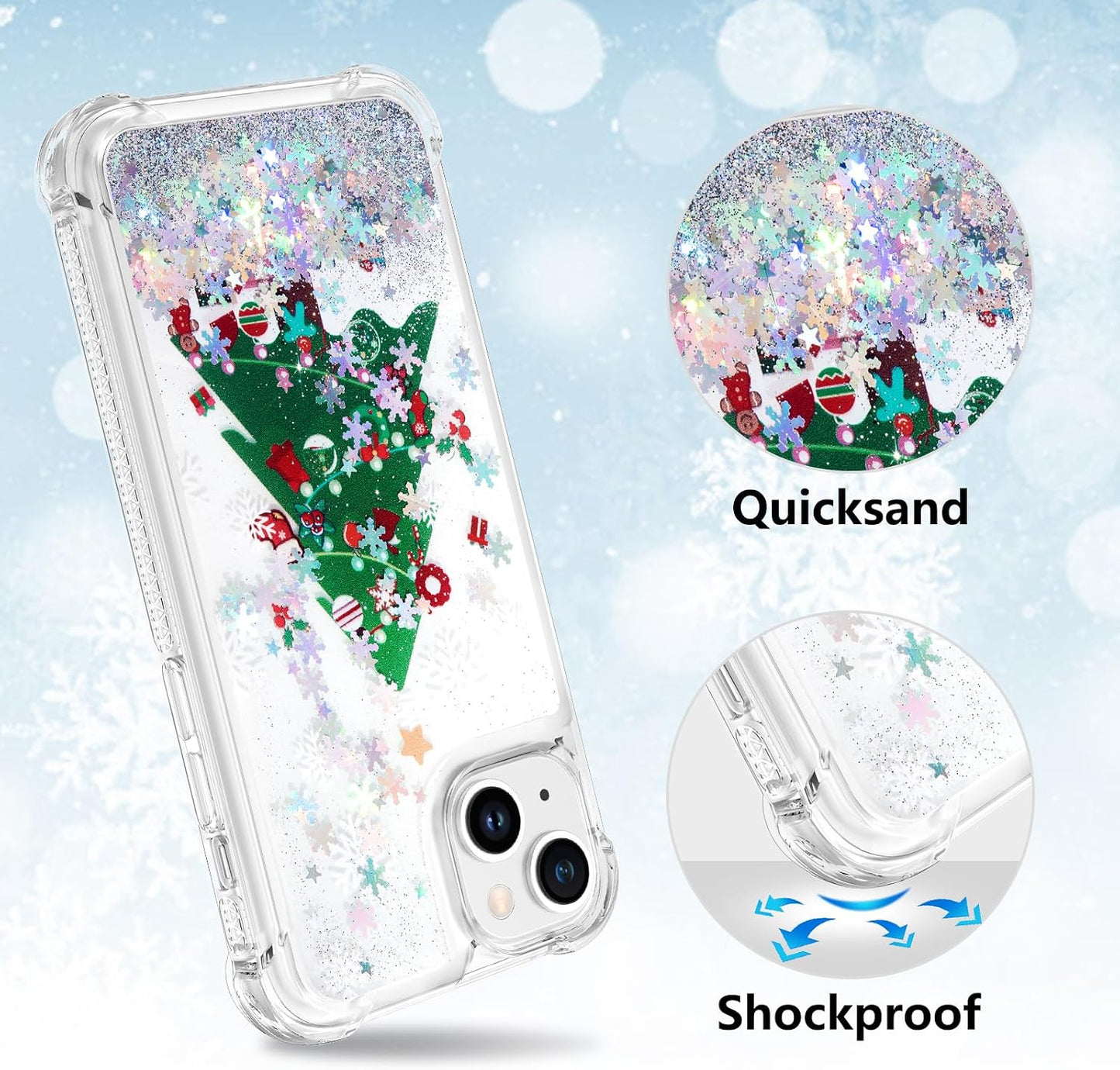 Maxdara for iPhone 13 iPhone 14 Cute Christmas Tree Case