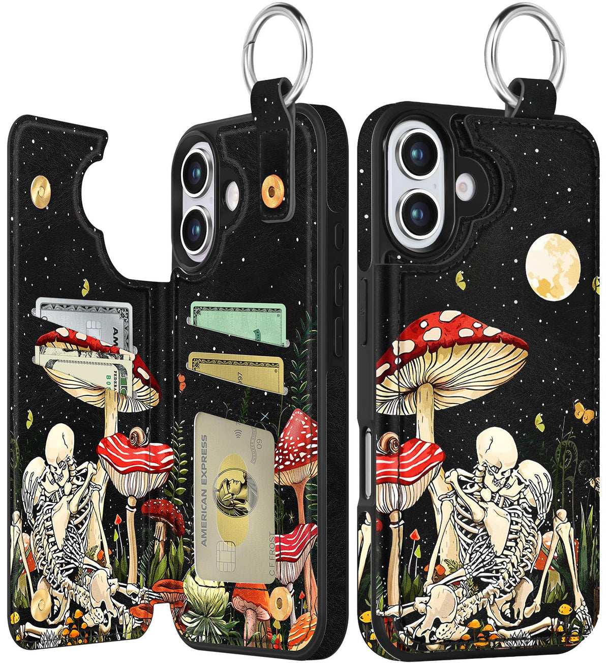 Shorogyt Compatible with iPhone 17 Pro Max Wallet Case with Card Holder - Cute Dog Lover Design Kickstand for Magnetic Clasp Back Flip Folio Leather Phone Covers for Women Men Girls