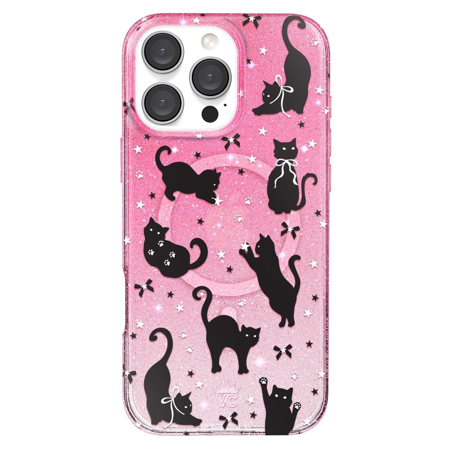 VELVET CAVIAR Christmas Phone Case for iPhone 16 - Compatible with MagSafe [10ft Drop Tested] - Holiday Peppermint Glitter Winter Theme