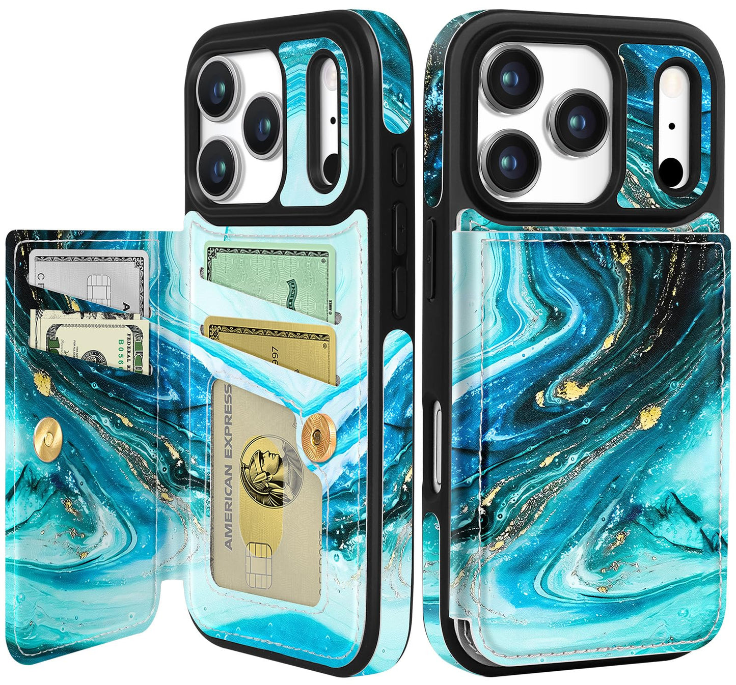Shorogyt Compatible with iPhone 17 Pro Max Wallet Case with Card Holder - Cute Dog Lover Design Kickstand for Magnetic Clasp Back Flip Folio Leather Phone Covers for Women Men Girls