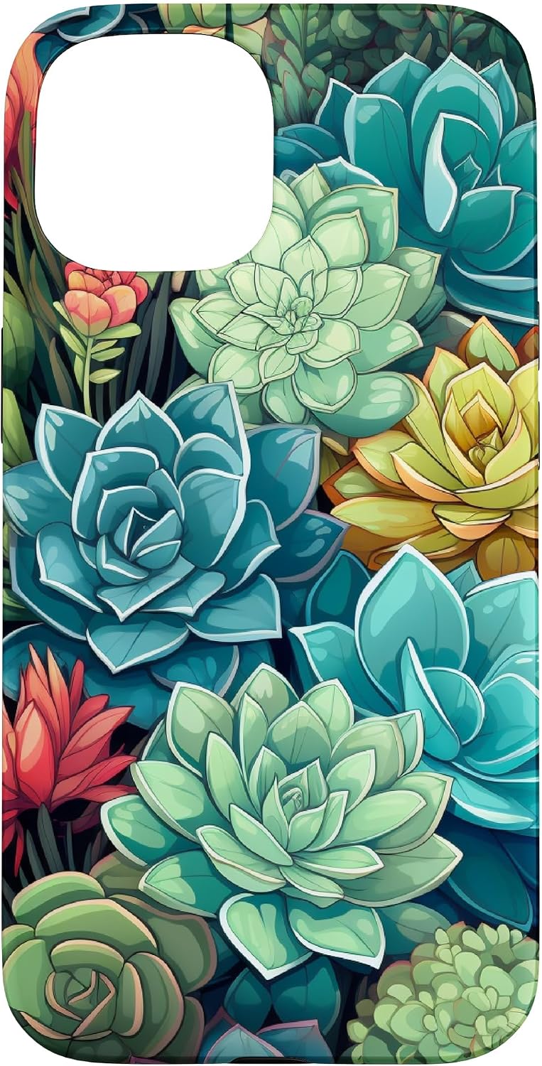 Succulent Plant Botanical Green Floral Pattern Flower Cactus Case for iPhone Air