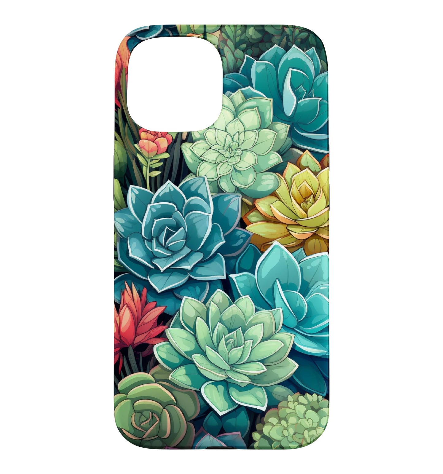 Succulent Plant Botanical Green Floral Pattern Flower Cactus Case for iPhone Air