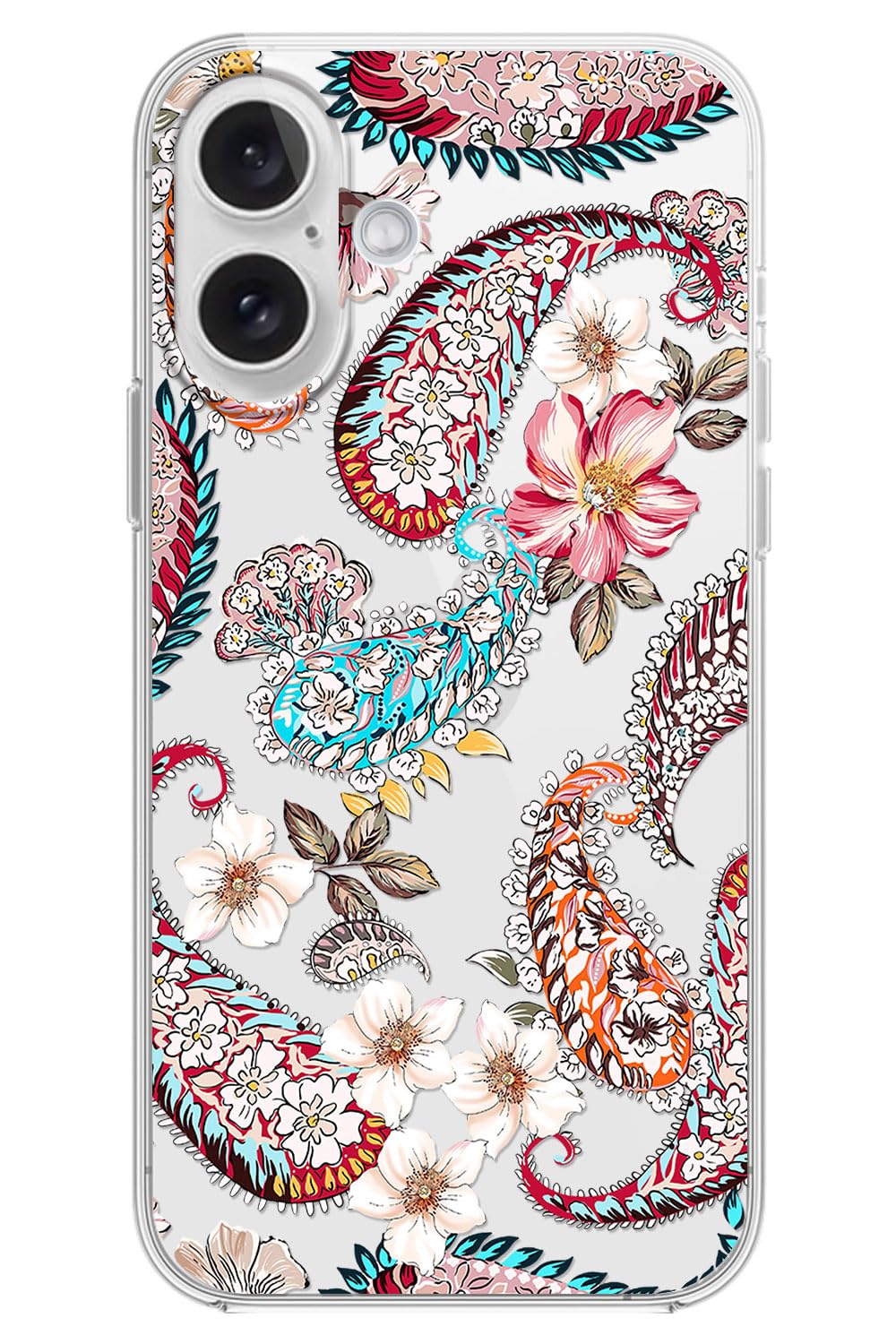 Blingy's for iPhone 17 Case, Christmas Tree Snowflake Winter Clear Case | Transparent, Winter Holiday Design, Snowflake Pattern, Christmas Pattern, Merry Christmas, Soft TPU Protective Case 6.3 in