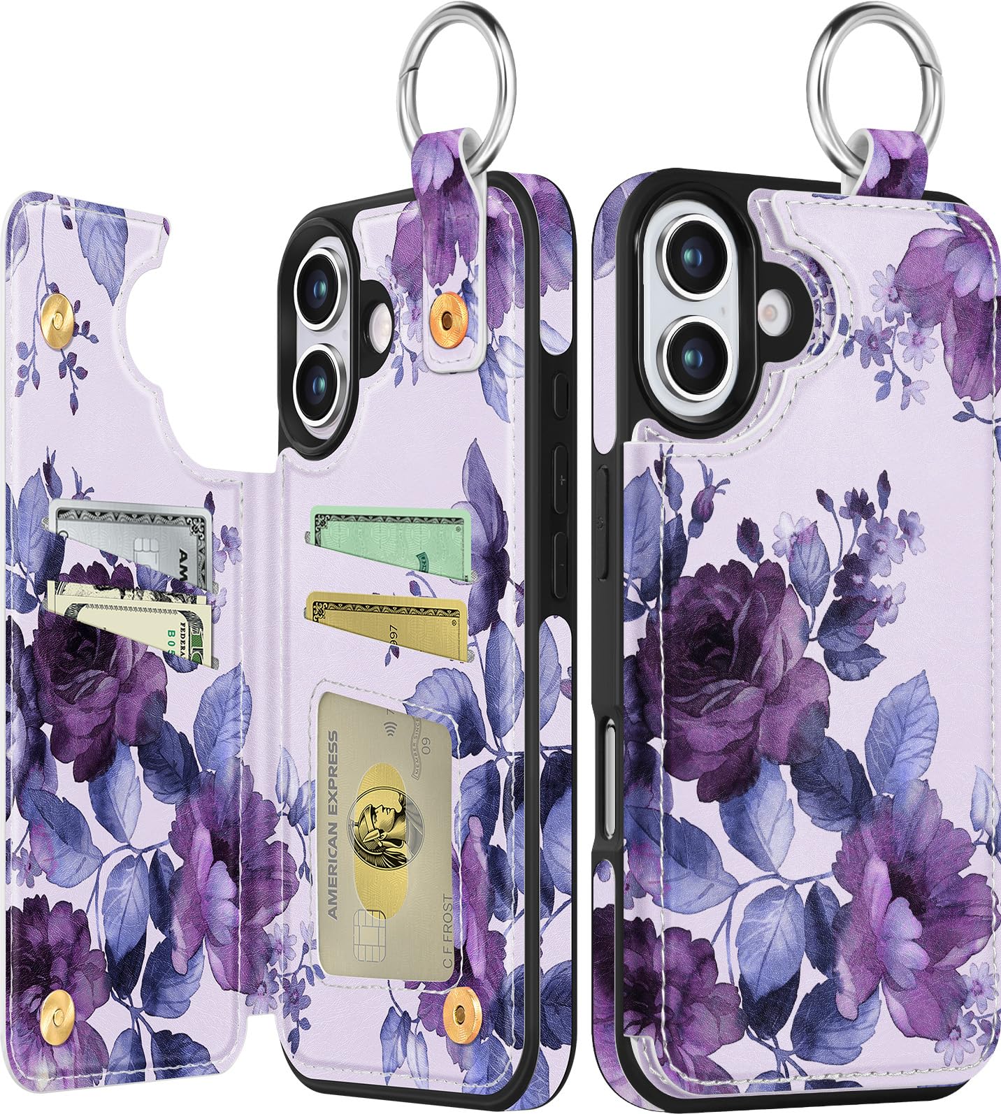 Shorogyt Compatible with iPhone 17 Pro Max Wallet Case with Card Holder - Cute Dog Lover Design Kickstand for Magnetic Clasp Back Flip Folio Leather Phone Covers for Women Men Girls