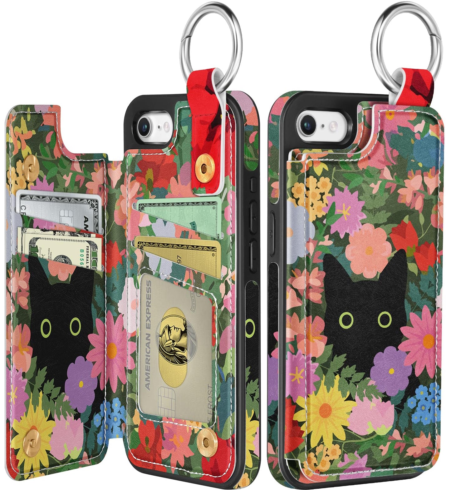 Shorogyt Compatible with iPhone 17 Pro Max Wallet Case with Card Holder - Cute Dog Lover Design Kickstand for Magnetic Clasp Back Flip Folio Leather Phone Covers for Women Men Girls