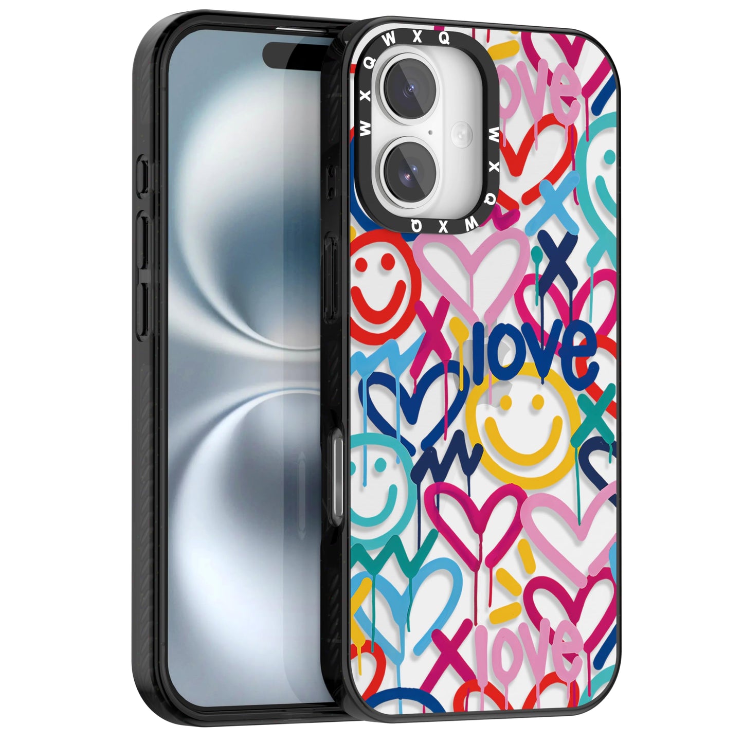for iPhone 16 pro max Graffiti of Cartoon Animal Clear Phone Case | TPU+PC Premium Painted Anti-Drop Phone Case Superior Shock Absorption Military-Grade Drop Protection cover