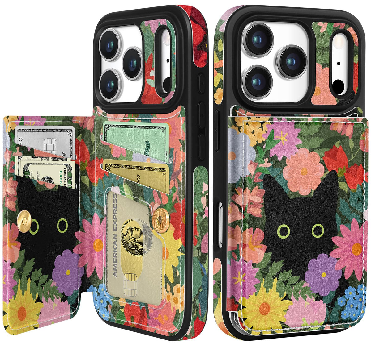 Shorogyt Compatible with iPhone 17 Pro Max Wallet Case with Card Holder - Cute Dog Lover Design Kickstand for Magnetic Clasp Back Flip Folio Leather Phone Covers for Women Men Girls