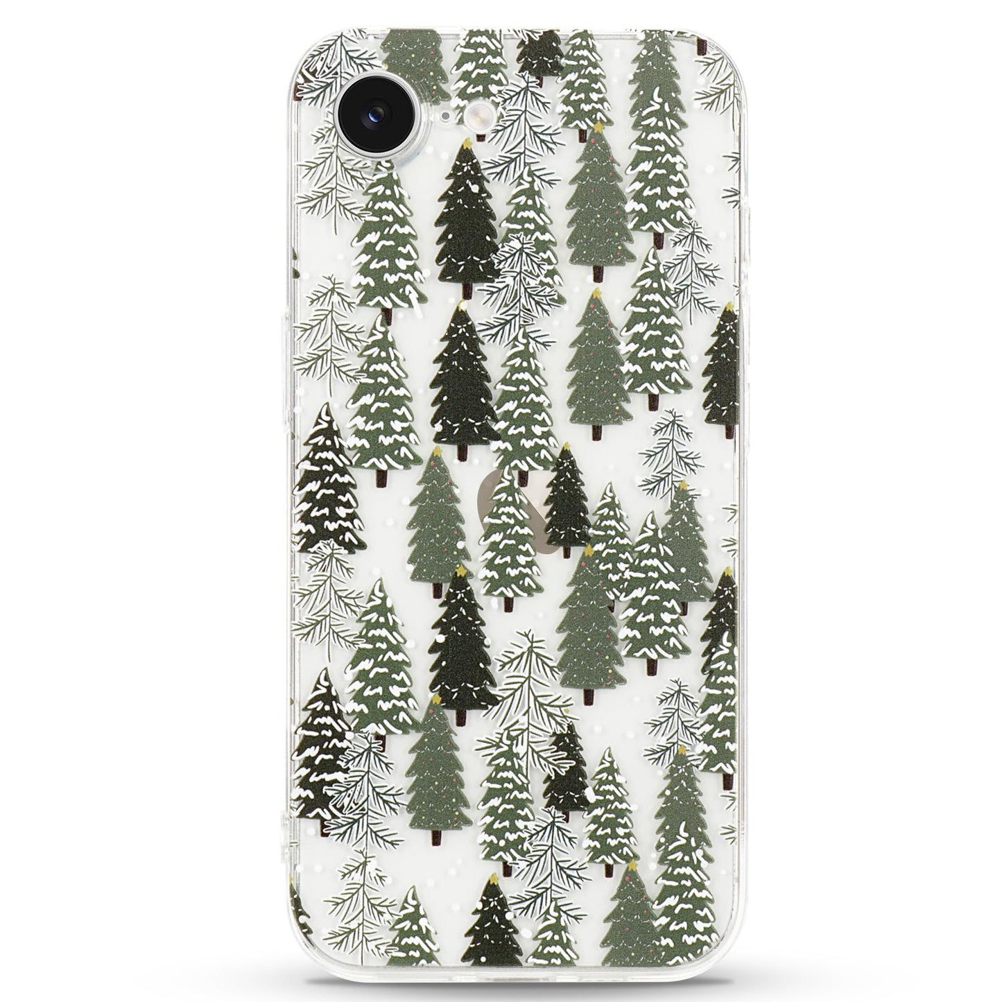 LCHULLE for iPhone 12/12 Pro Christmas Case Xmas Santa Holiday Clear Case | Cute Transparent Design for Women Men Kids, Slim Fit Soft TPU Silicone Shockproof Protective Back Cover - Xmas Tree