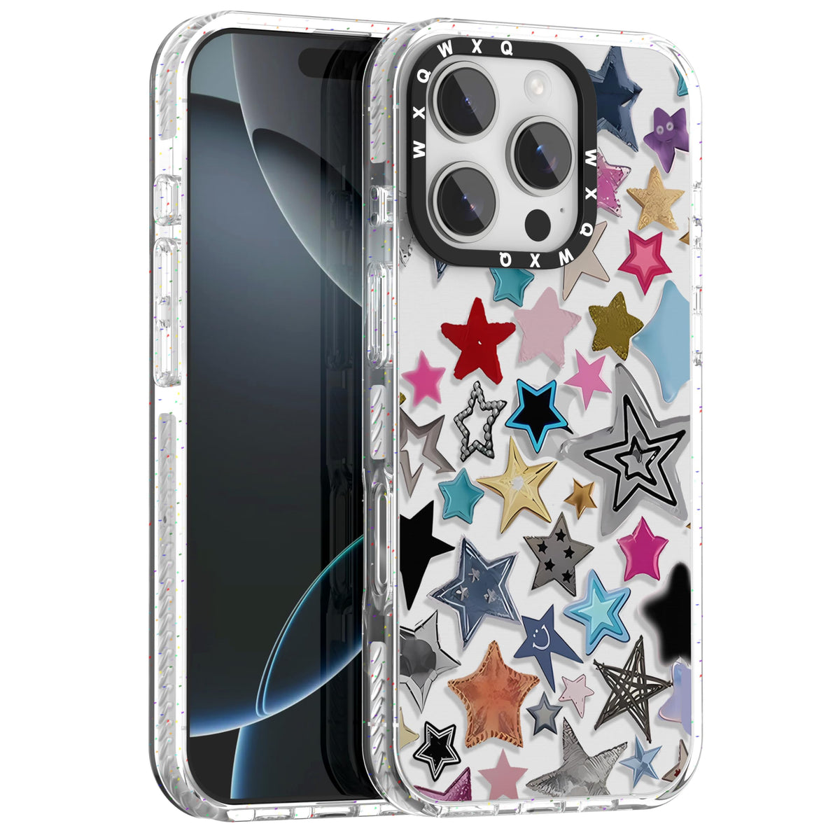 for iPhone 16 pro max Graffiti of Cartoon Animal Clear Phone Case | TPU+PC Premium Painted Anti-Drop Phone Case Superior Shock Absorption Military-Grade Drop Protection cover