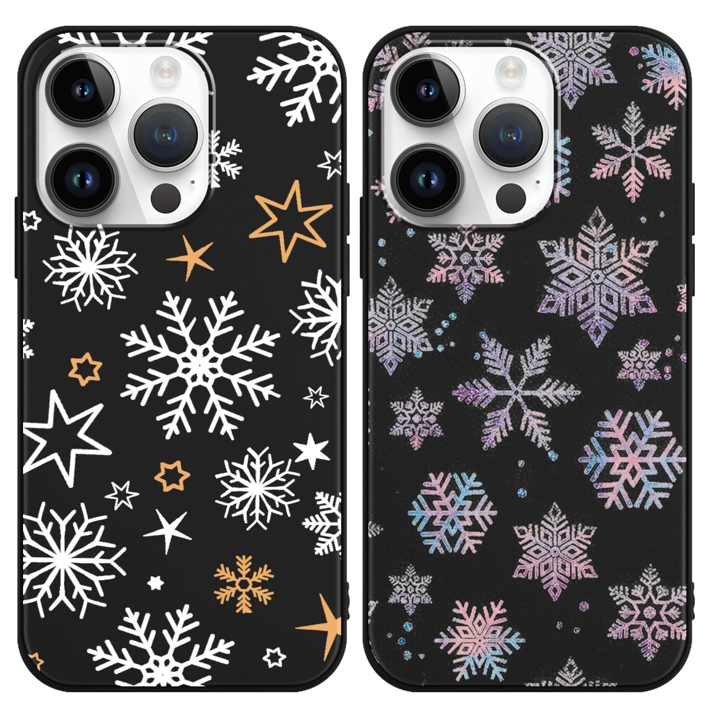 2 Pack Christmas Phone Case for iPhone 16 6.1'', Cute Christmas Tree Pattern Gifts Case with Gingerbread Canes Design Soft TPU Anti-Fall Protective Slim Shockproof Cover for Girl Women Men