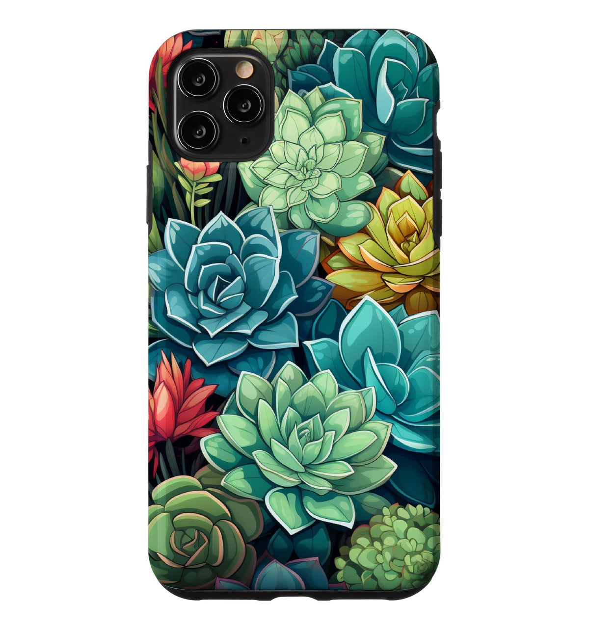 Succulent Plant Botanical Green Floral Pattern Flower Cactus Case for iPhone Air