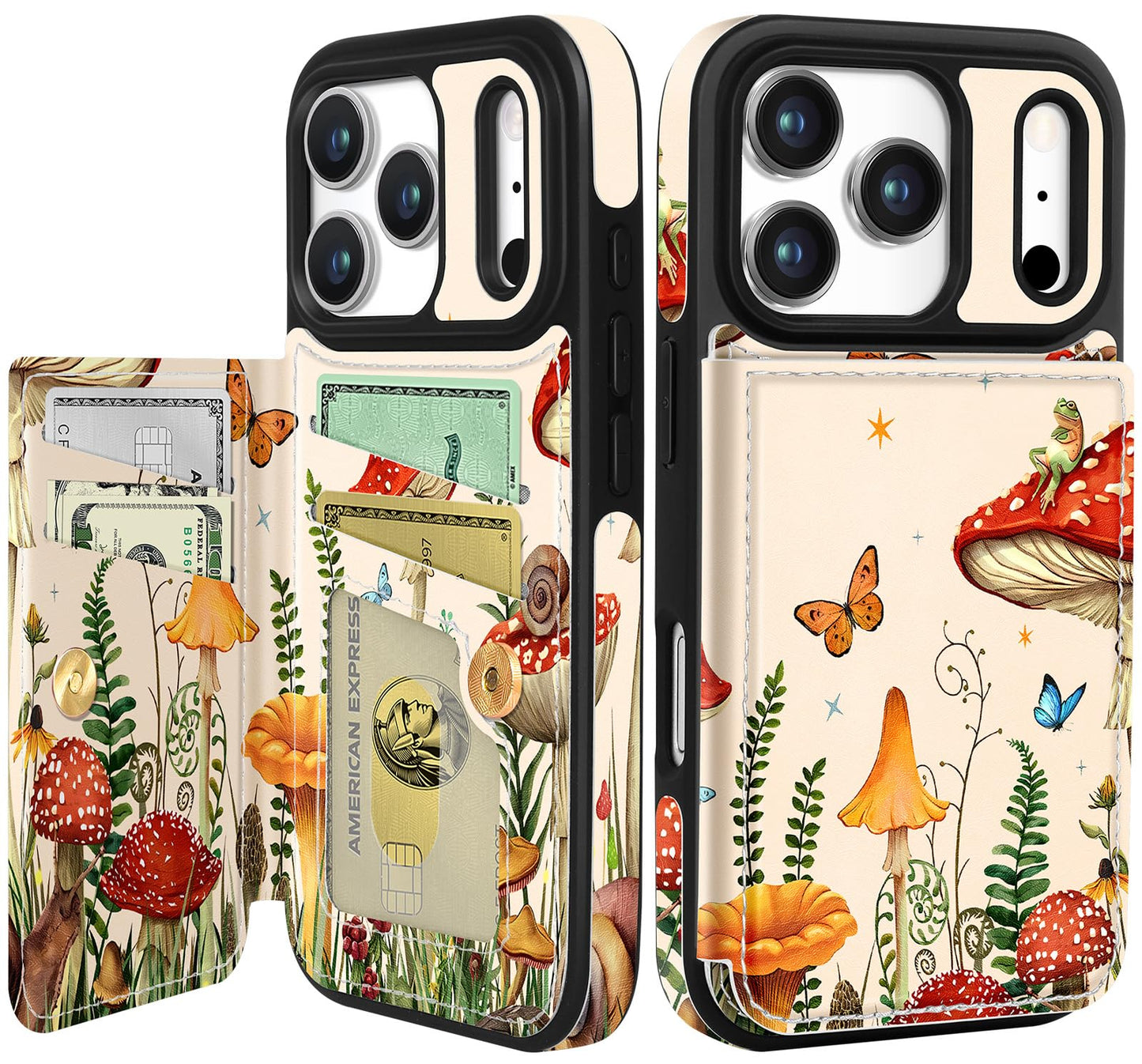 Shorogyt Compatible with iPhone 17 Pro Max Wallet Case with Card Holder - Cute Dog Lover Design Kickstand for Magnetic Clasp Back Flip Folio Leather Phone Covers for Women Men Girls