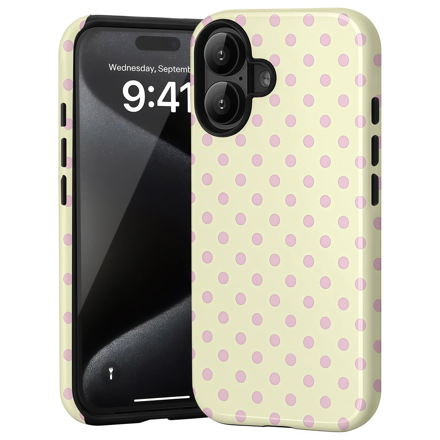 Candlelight Dinner Dog Case for iPhone 12/12 Pro | Hard Hybrid 2-Layer Design, Protective Scratch Resistant Cover for Women Girls