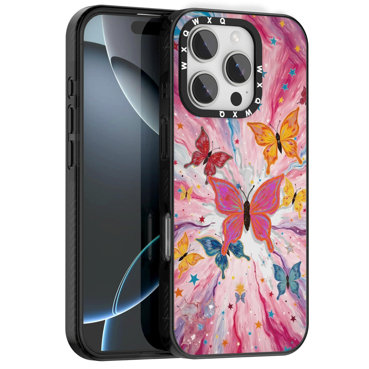 for iPhone 16 pro max Graffiti of Cartoon Animal Clear Phone Case | TPU+PC Premium Painted Anti-Drop Phone Case Superior Shock Absorption Military-Grade Drop Protection cover