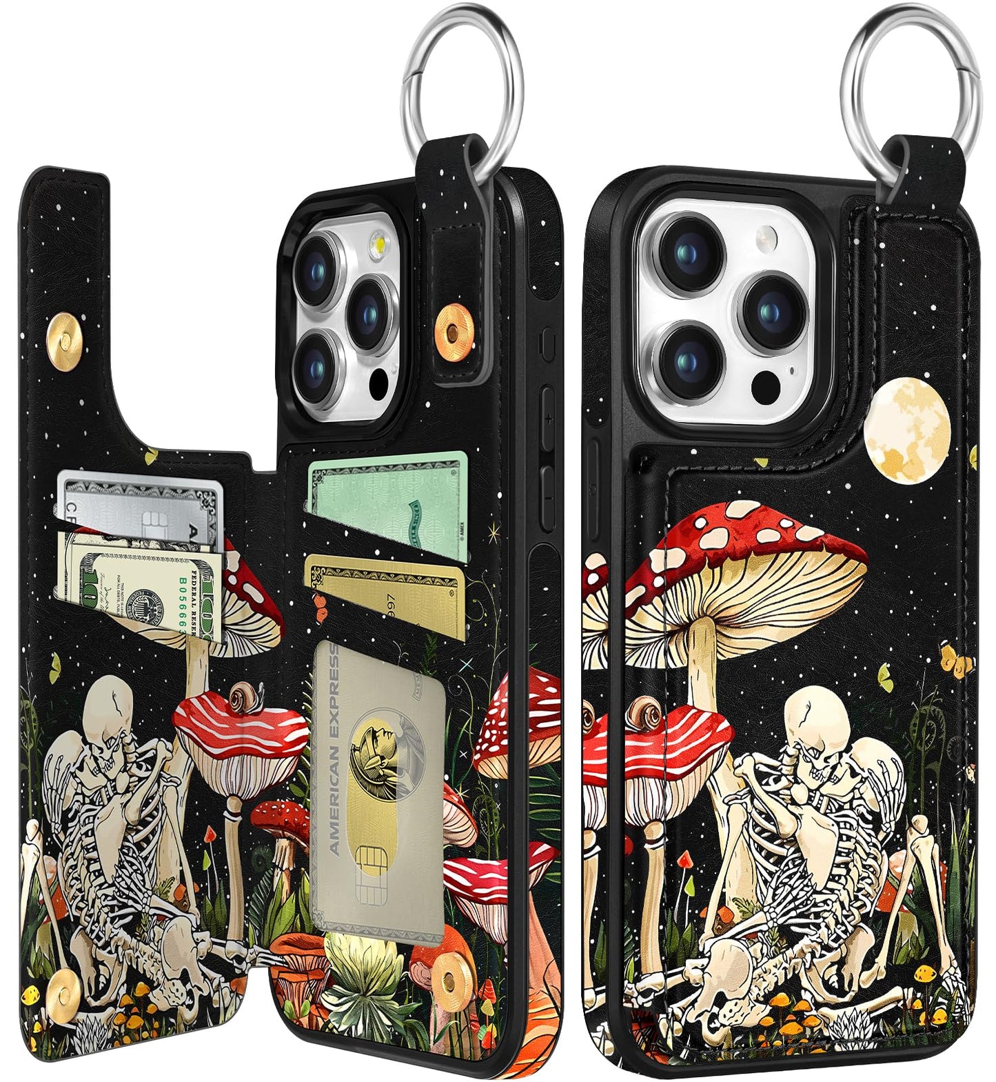 Shorogyt Compatible with iPhone 17 Pro Max Wallet Case with Card Holder - Cute Dog Lover Design Kickstand for Magnetic Clasp Back Flip Folio Leather Phone Covers for Women Men Girls