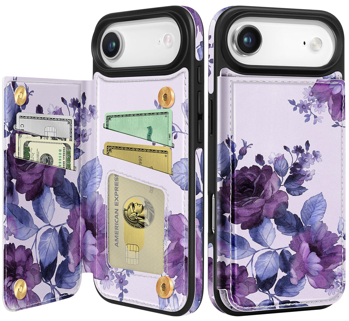 Shorogyt Compatible with iPhone 17 Pro Max Wallet Case with Card Holder - Cute Dog Lover Design Kickstand for Magnetic Clasp Back Flip Folio Leather Phone Covers for Women Men Girls