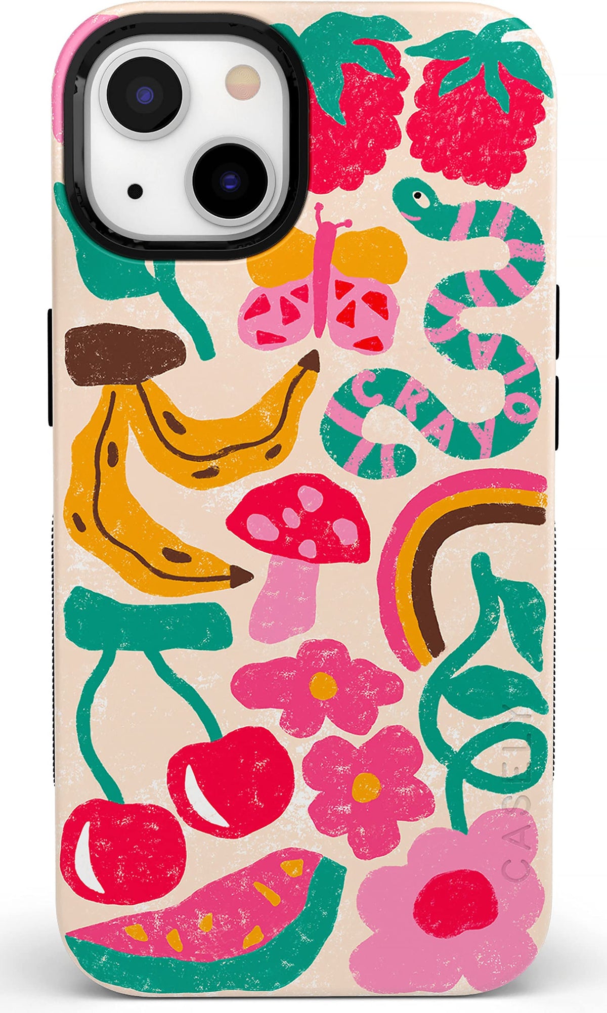 Casely iPhone 14 Case | Hanging Around | Potted Plants Floral | Bold Protective Design | Compatible with MagSafe