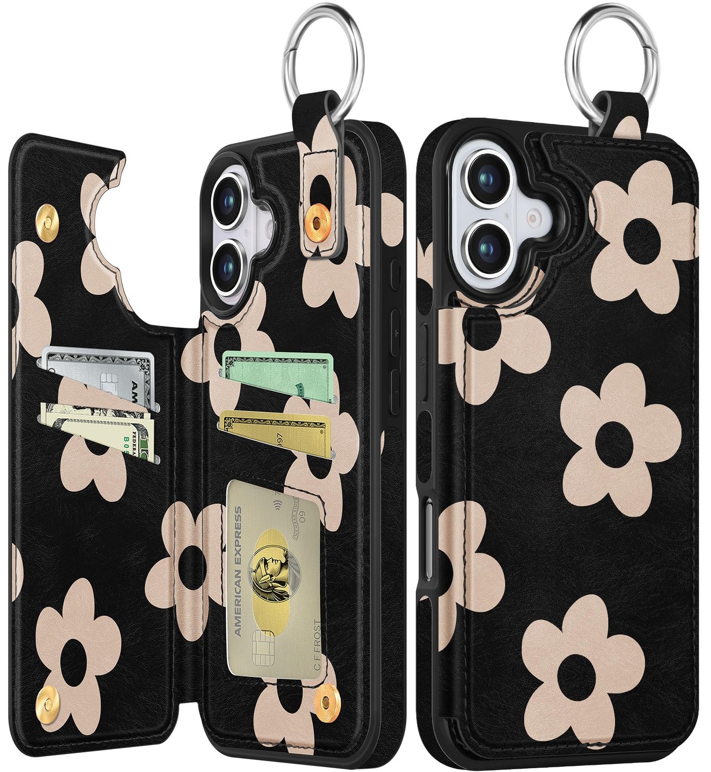 Shorogyt Compatible with iPhone 17 Pro Max Wallet Case with Card Holder - Cute Dog Lover Design Kickstand for Magnetic Clasp Back Flip Folio Leather Phone Covers for Women Men Girls