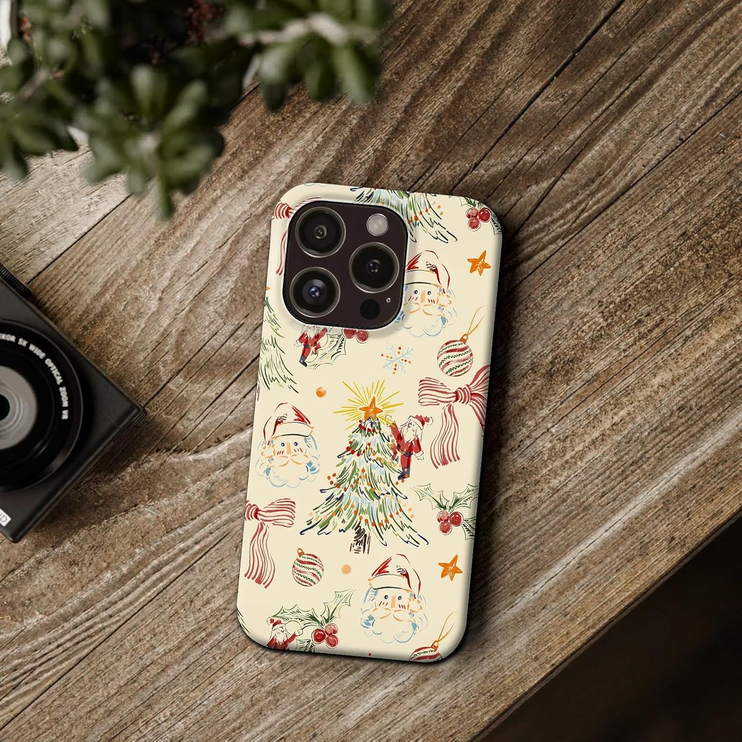 Case for iPhone 12 Pro,iPhone12,Christmas Tree Floral Phone Case for Girl Women Boy Men,Hybrid Durable Shockproof Soft Silicone Cover