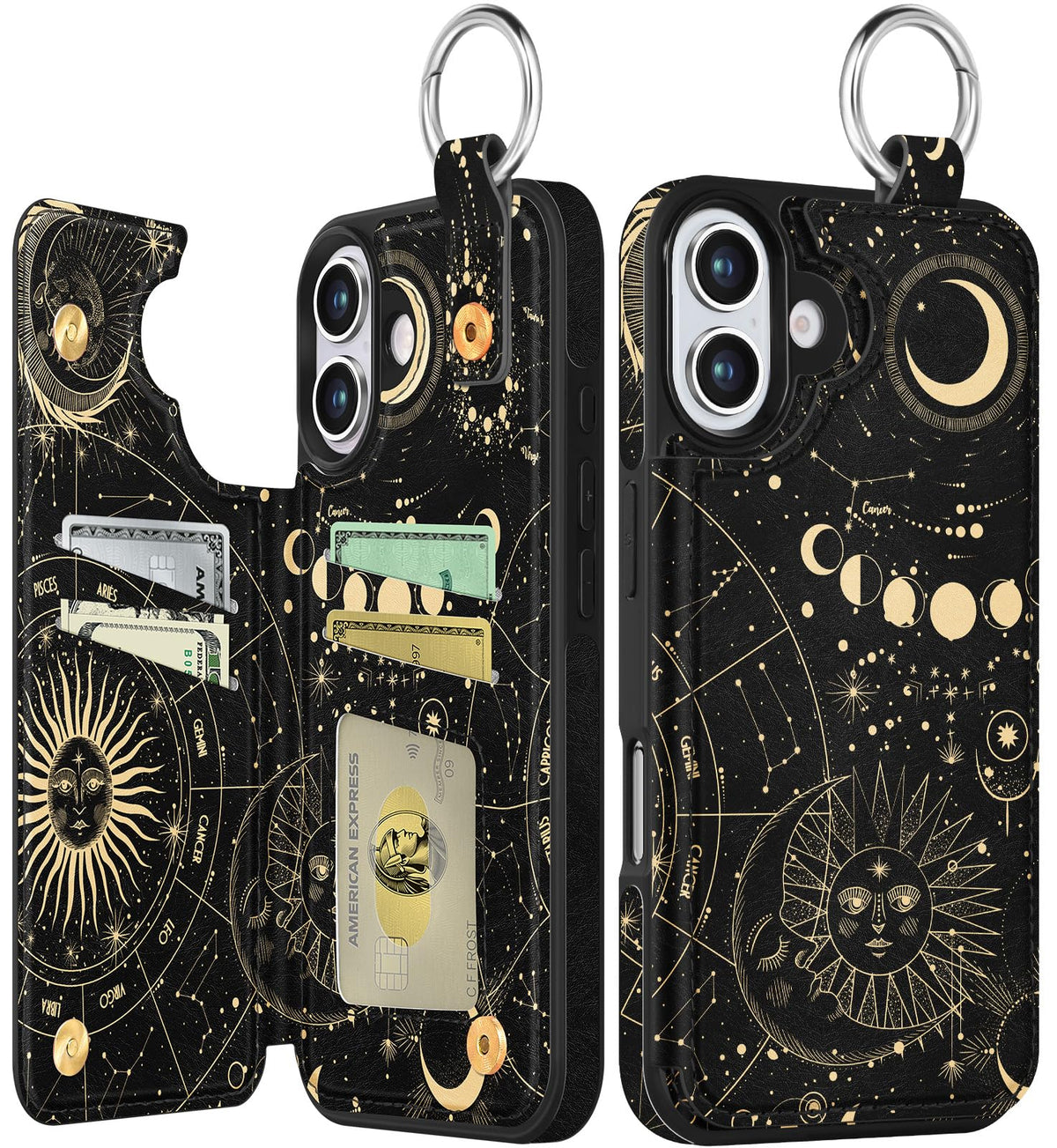 Shorogyt Compatible with iPhone 17 Pro Max Wallet Case with Card Holder - Cute Dog Lover Design Kickstand for Magnetic Clasp Back Flip Folio Leather Phone Covers for Women Men Girls