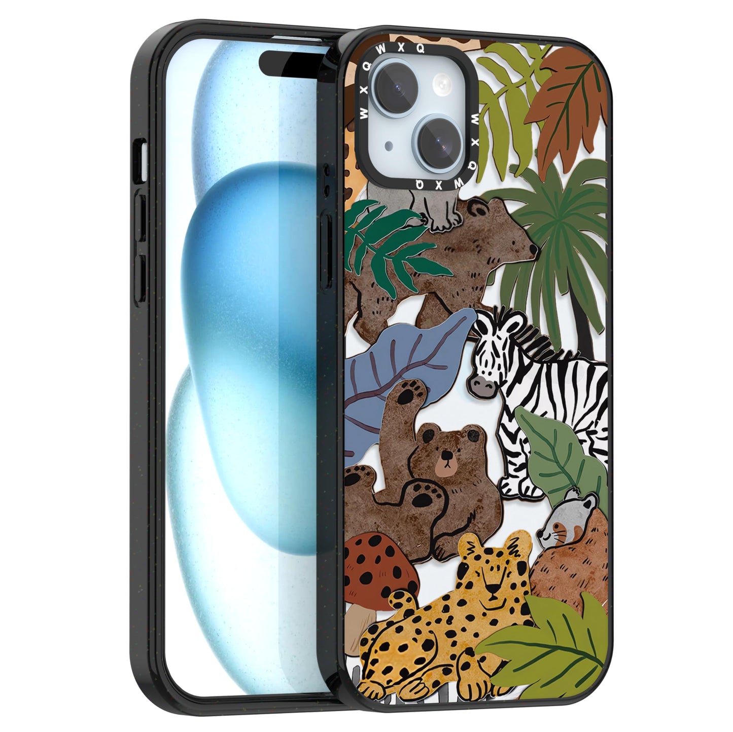 for iPhone 16 pro max Graffiti of Cartoon Animal Clear Phone Case | TPU+PC Premium Painted Anti-Drop Phone Case Superior Shock Absorption Military-Grade Drop Protection cover