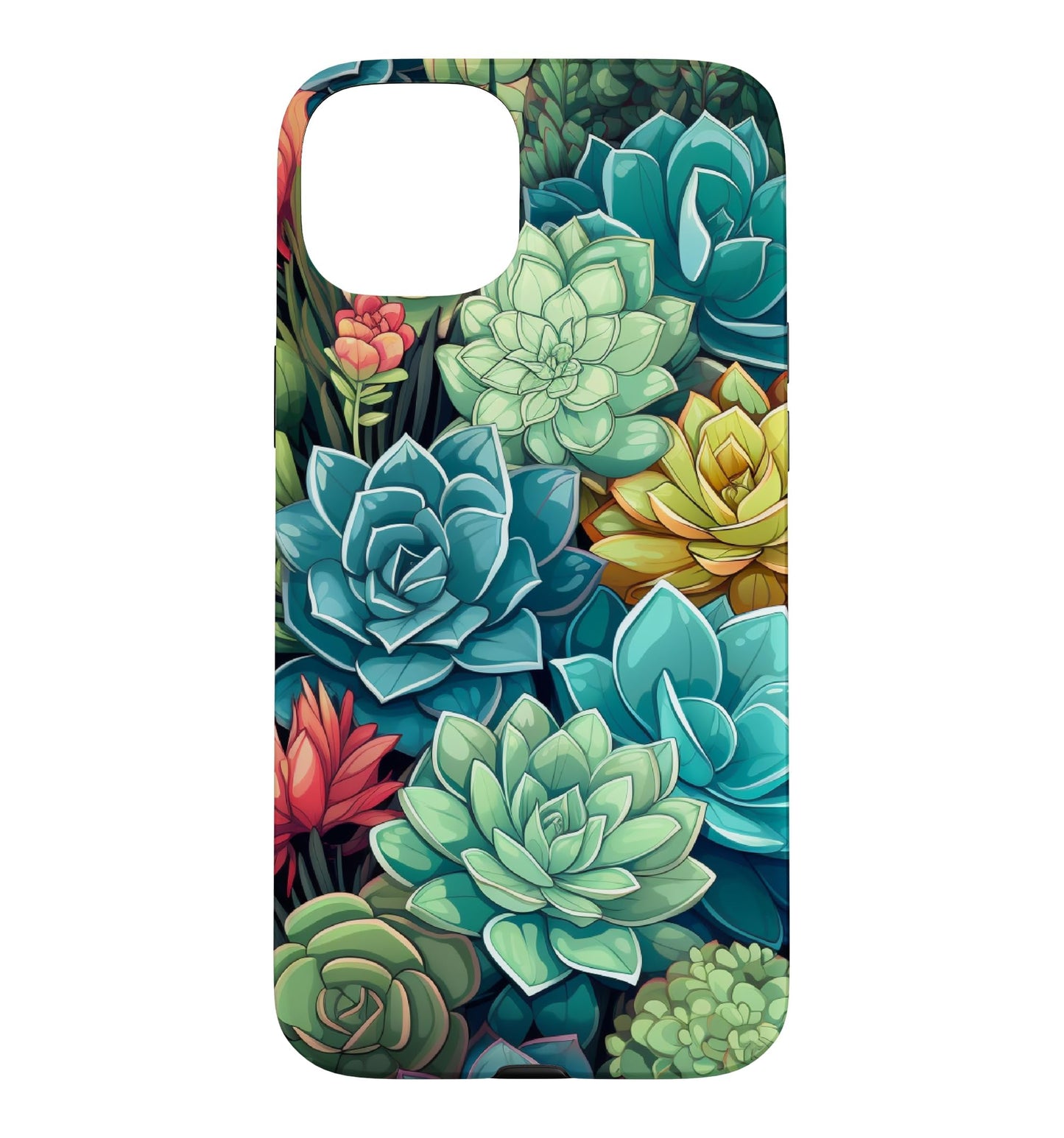 Succulent Plant Botanical Green Floral Pattern Flower Cactus Case for iPhone Air