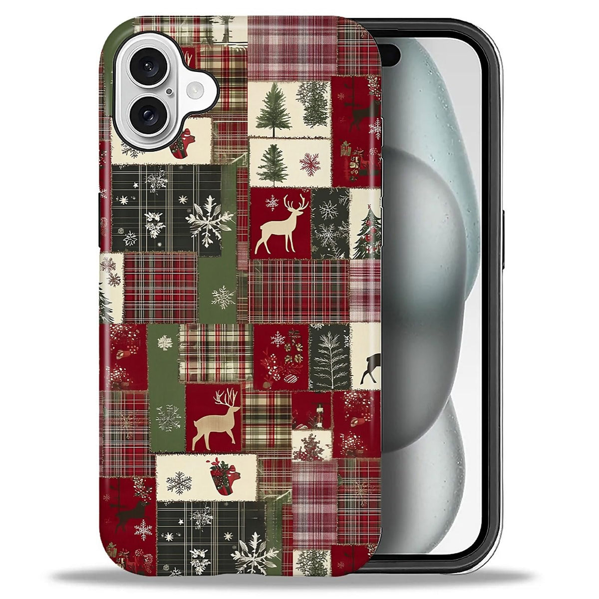 for iPhone 17 Case,Hybrid 2-Layer Hard Shell + Silicone Protective Case -Resistant Shockproof- Ally's Dog's Cute College Summer Flower Collage