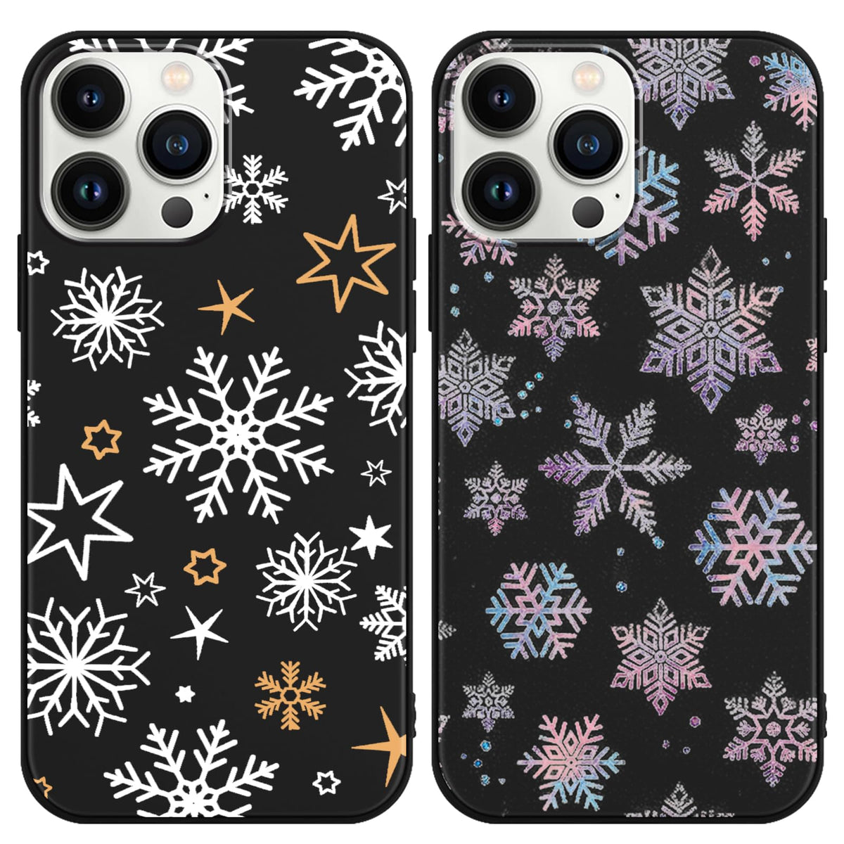 2 Pack Christmas Phone Case for iPhone 16 6.1'', Cute Christmas Tree Pattern Gifts Case with Gingerbread Canes Design Soft TPU Anti-Fall Protective Slim Shockproof Cover for Girl Women Men