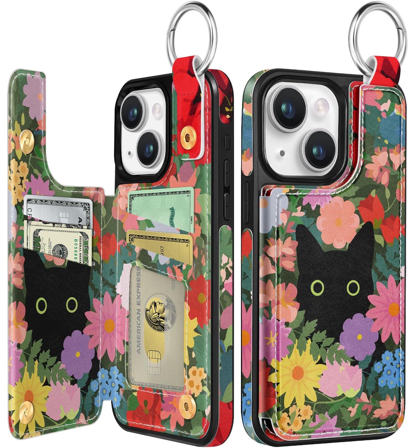 Shorogyt Compatible with iPhone 17 Pro Max Wallet Case with Card Holder - Cute Dog Lover Design Kickstand for Magnetic Clasp Back Flip Folio Leather Phone Covers for Women Men Girls