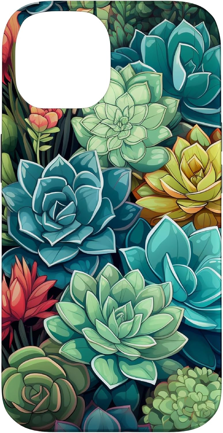 Succulent Plant Botanical Green Floral Pattern Flower Cactus Case for iPhone Air
