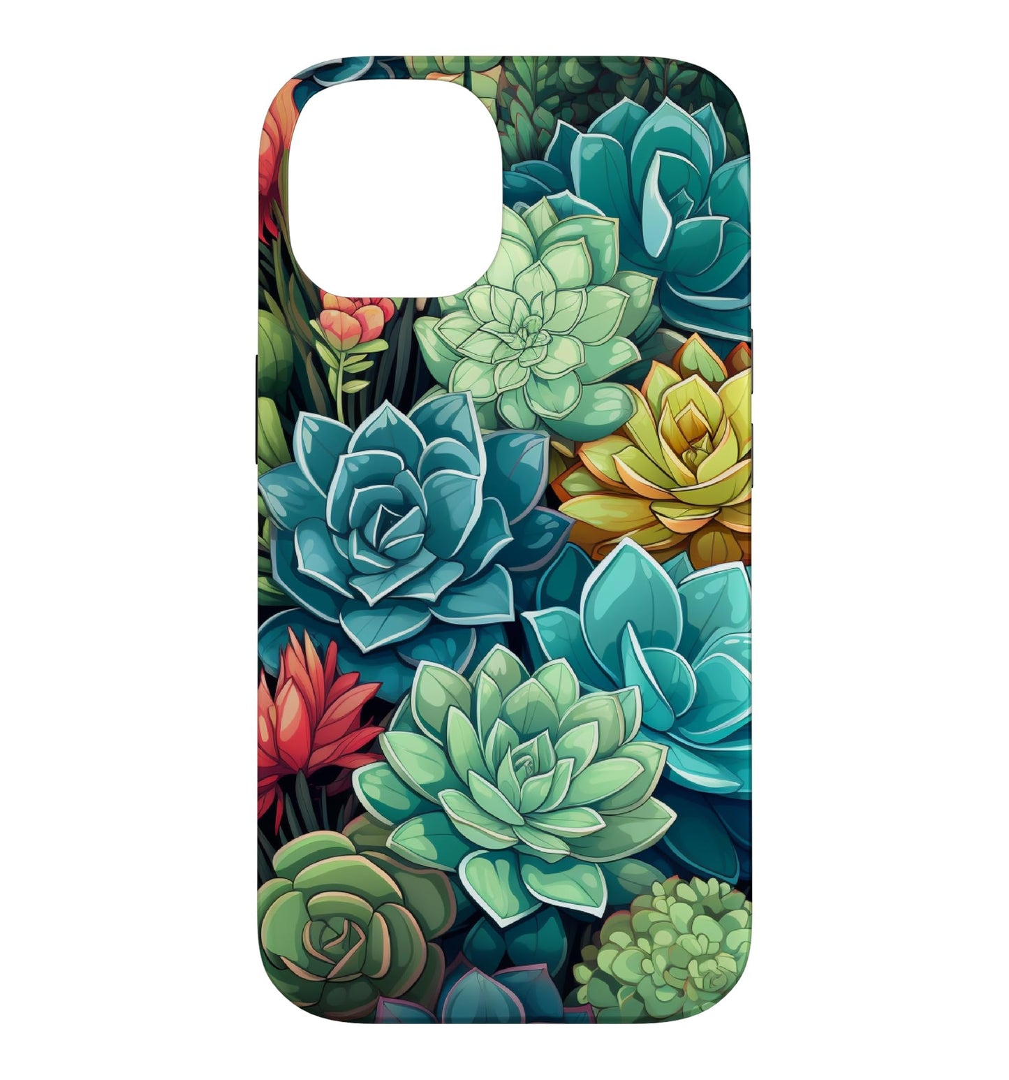 Succulent Plant Botanical Green Floral Pattern Flower Cactus Case for iPhone Air