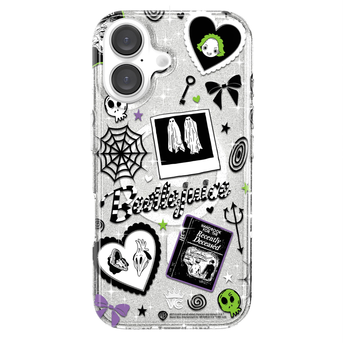 VELVET CAVIAR Christmas Phone Case for iPhone 16 - Compatible with MagSafe [10ft Drop Tested] - Holiday Peppermint Glitter Winter Theme