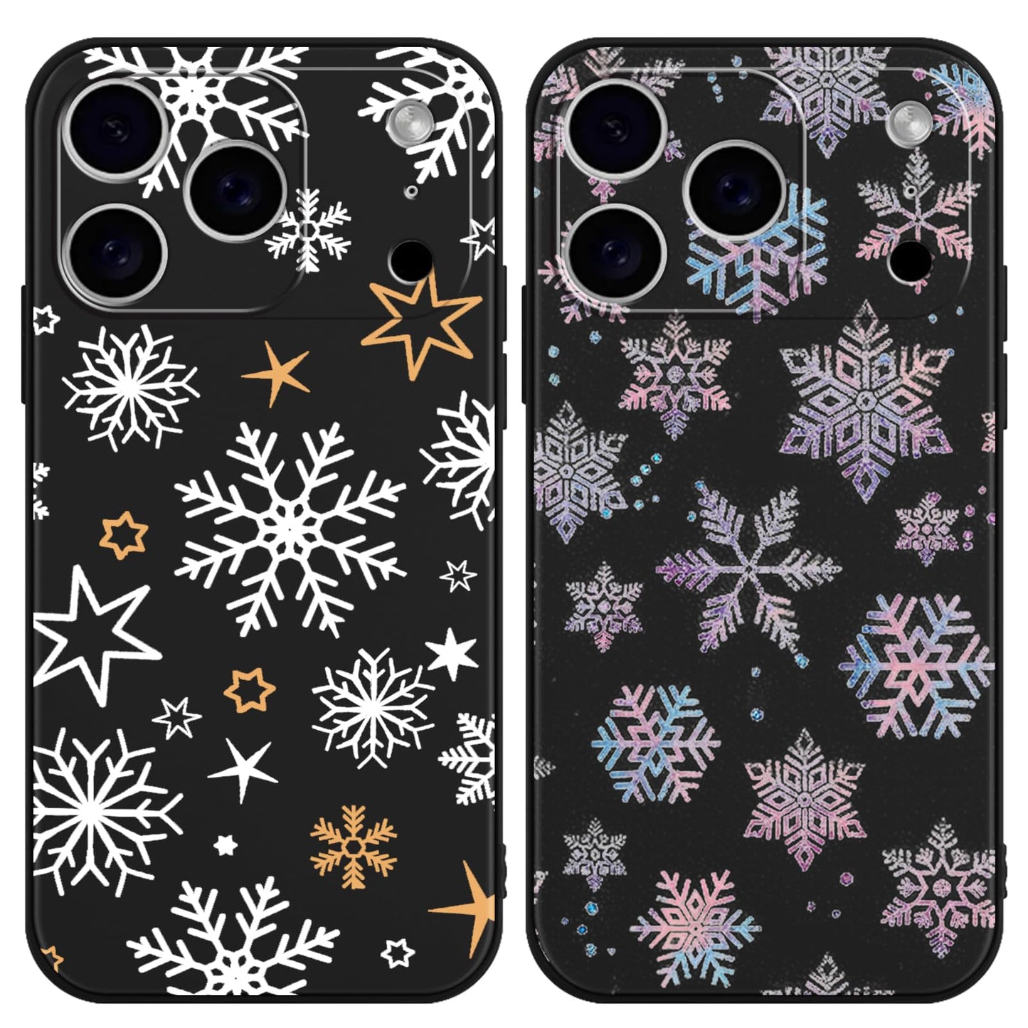 2 Pack Christmas Phone Case for iPhone 16 6.1'', Cute Christmas Tree Pattern Gifts Case with Gingerbread Canes Design Soft TPU Anti-Fall Protective Slim Shockproof Cover for Girl Women Men