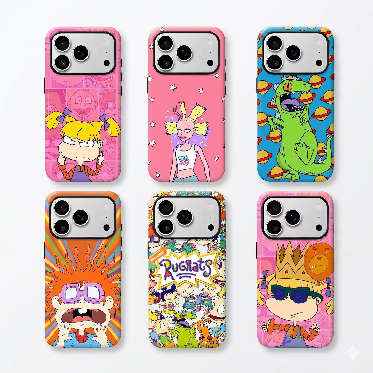 Cartoon Little Boy R-Rugrats Mobile Phone Case Compatible with iPhone 17 16 15 14 13 12 11 Pro Max Anti-Fall Transparent Soft Back Shockproof Silicone TPU Bumper Drop Protection Cellphone Cover