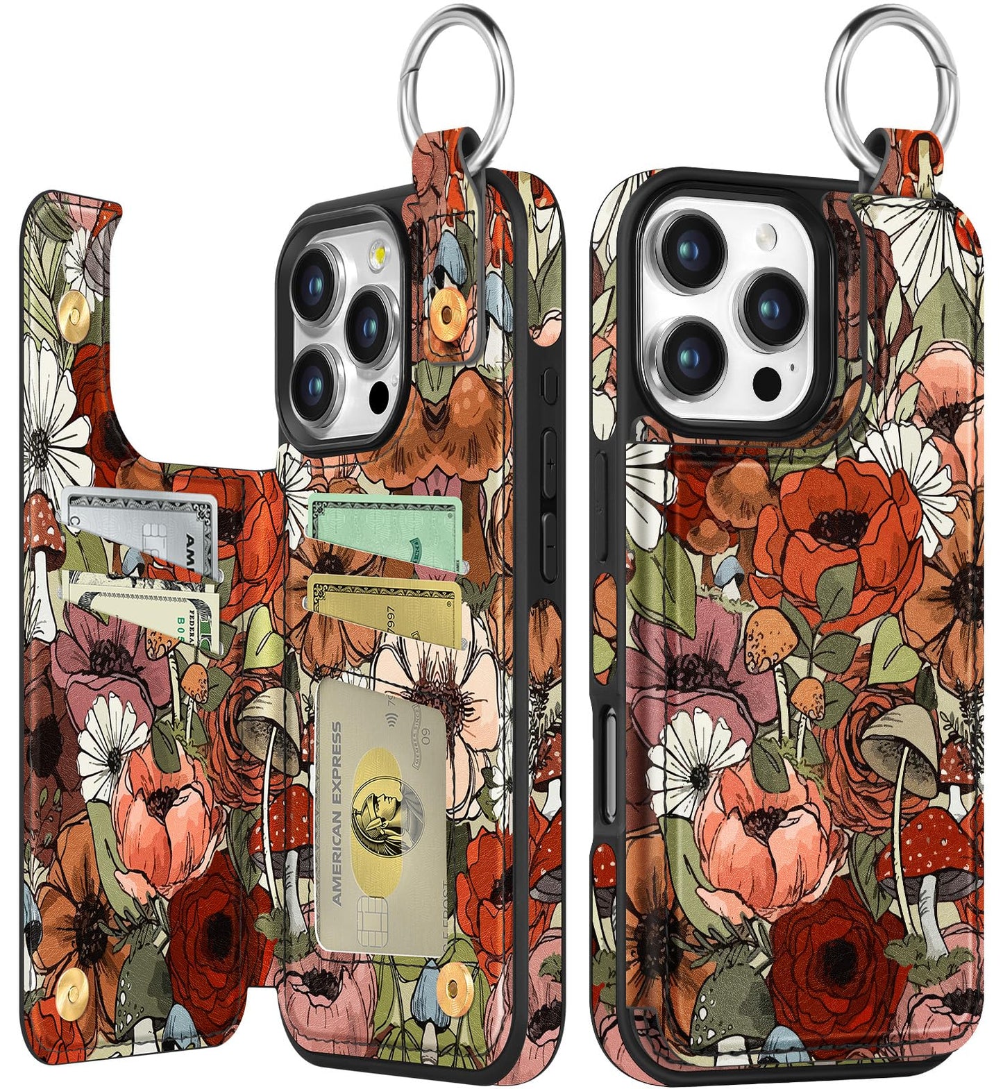 Shorogyt Compatible with iPhone 17 Pro Max Wallet Case with Card Holder - Cute Dog Lover Design Kickstand for Magnetic Clasp Back Flip Folio Leather Phone Covers for Women Men Girls