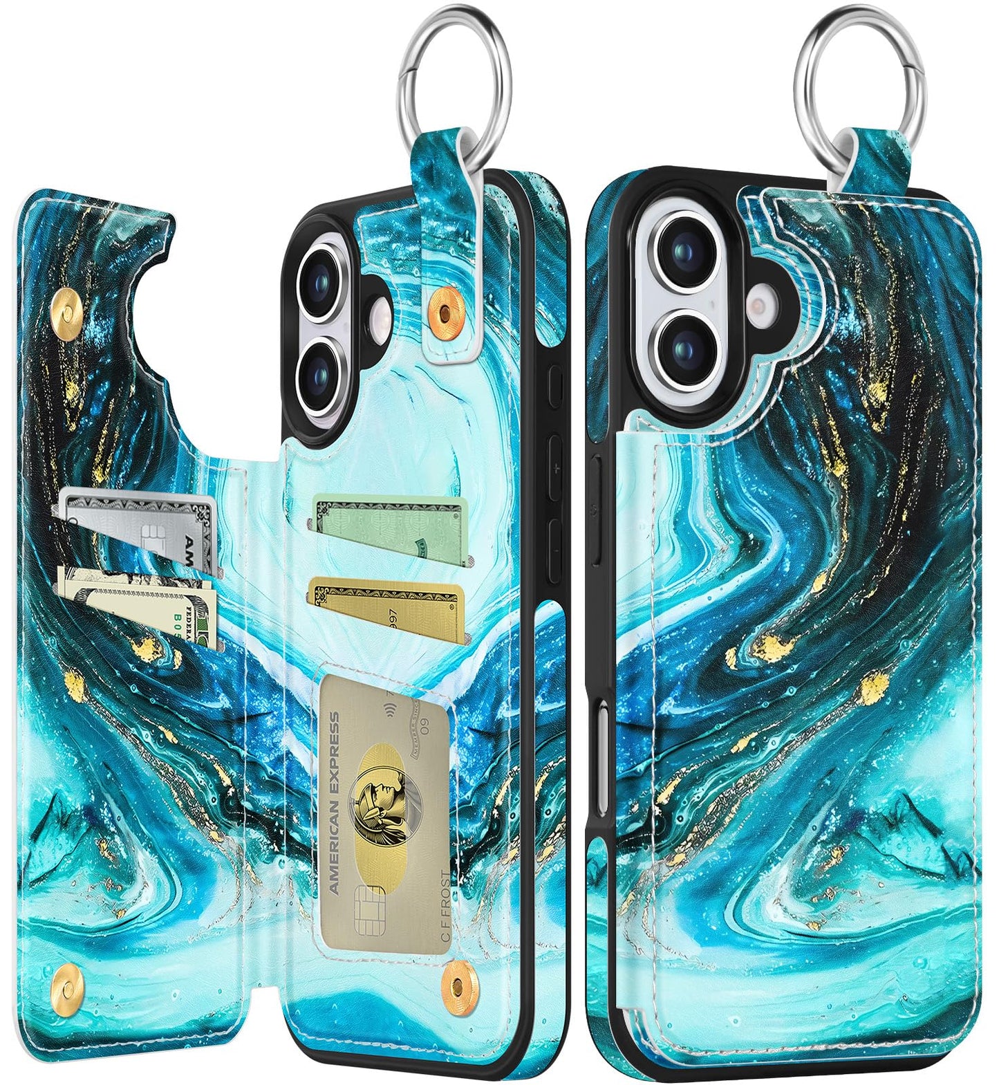 Shorogyt Compatible with iPhone 17 Pro Max Wallet Case with Card Holder - Cute Dog Lover Design Kickstand for Magnetic Clasp Back Flip Folio Leather Phone Covers for Women Men Girls
