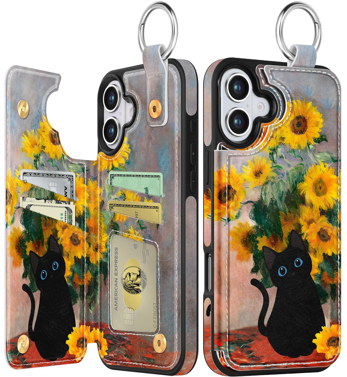 Shorogyt Compatible with iPhone 17 Pro Max Wallet Case with Card Holder - Cute Dog Lover Design Kickstand for Magnetic Clasp Back Flip Folio Leather Phone Covers for Women Men Girls