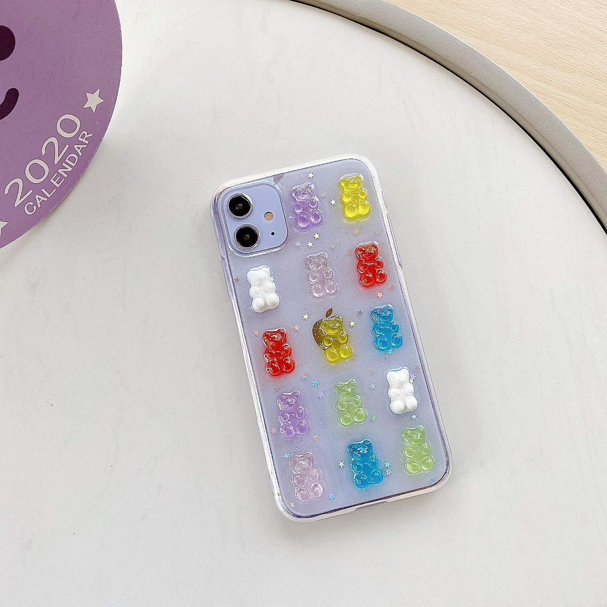 UnnFiko Cute Clear Phone Case for iPhone 15, Super Kawaii Cartoon Bears, Funny Creative Soft Protective Phone Cases Cover for iPhone 15(Bears)